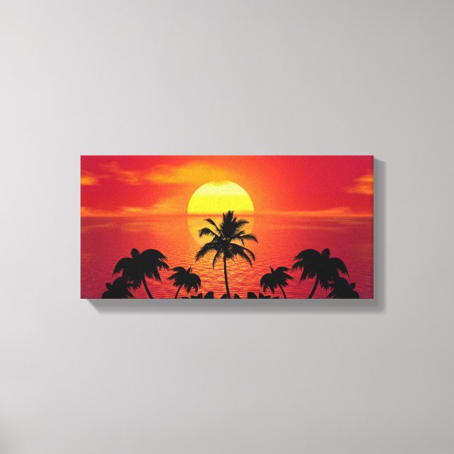 Lienzo Agradable Sunset | Zazzle_Growshop. (Anverso)