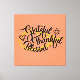 Lienzo Agradecidos y agradecidos regalos de Acción de Gra