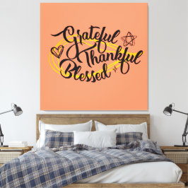 Lienzo Agradecidos y agradecidos regalos de Acción de Gra