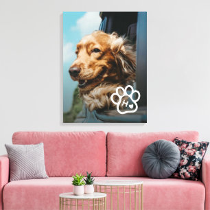 Lienzo Agrega tu propia foto de mascotas de perro con mon