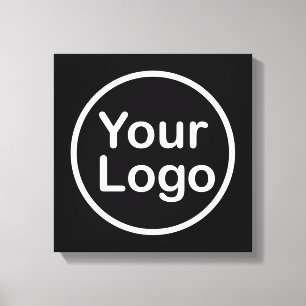 Lienzo Agrega tu propio logotipo Fondo negro
