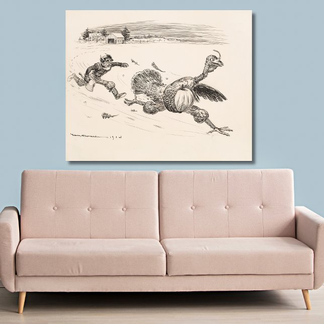 Lienzo Agricultor persiguiendo a Turquía - William Walker (Subido por el creador)