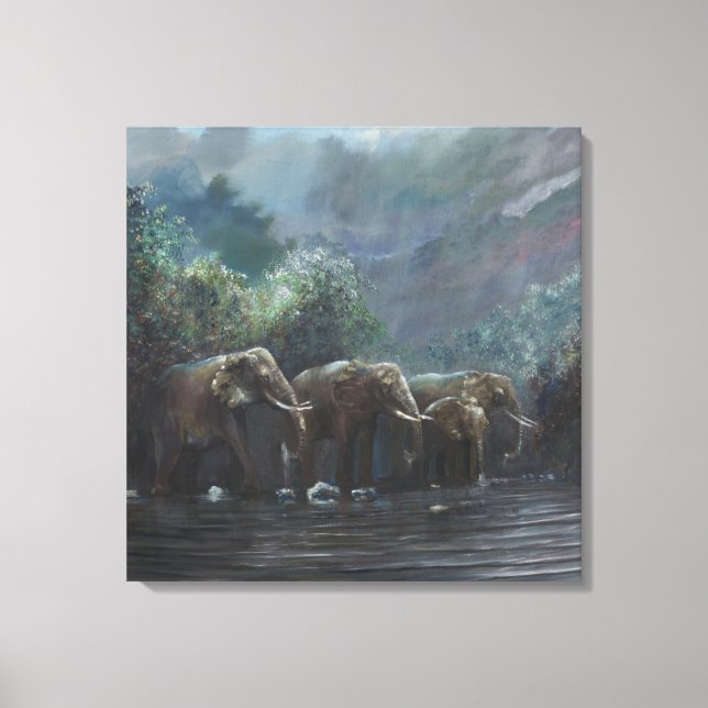 Lienzo Agua de bienvenida 1990 (Anverso)