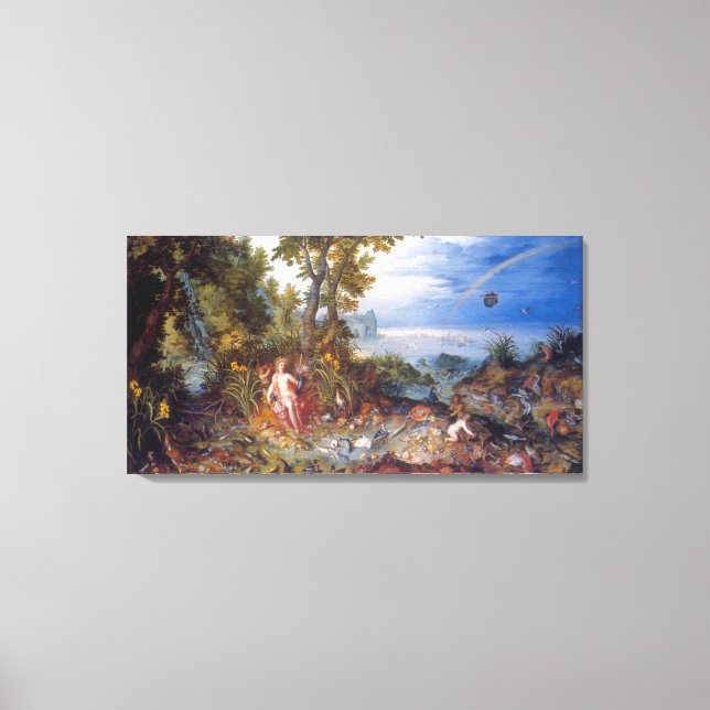 Lienzo Agua, de Jan Brueghel el mayor (Anverso)