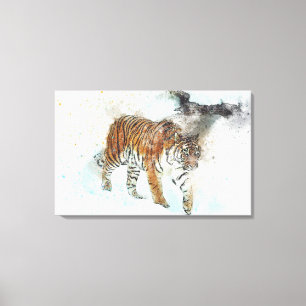 Lienzo Agua de la jungla de tigres