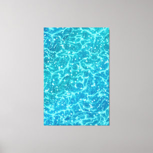 Lienzo Agua de mar azul con paracaídas