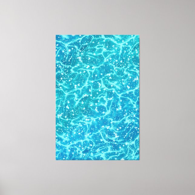 Lienzo Agua de mar azul con paracaídas (Anverso)