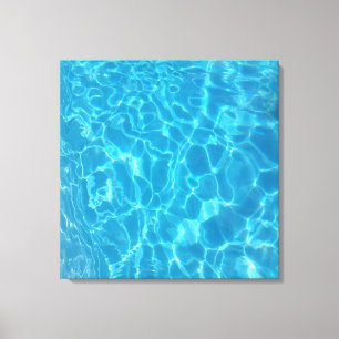 Lienzo Agua de Piscina Azul Celeste Cristalina