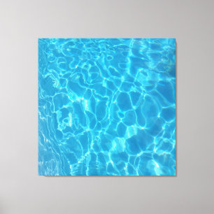 Lienzo Agua de Piscina Azul Celeste Cristalina