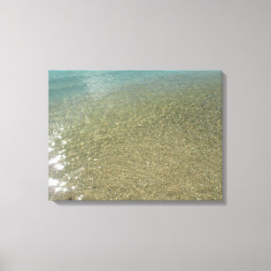 Lienzo Agua en la Playa I Fotografía de Naturaleza Abstra