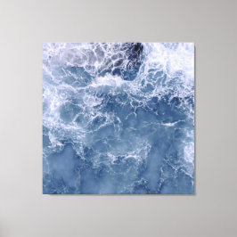 Lienzo Agua índigo del mar de espuma oceánica