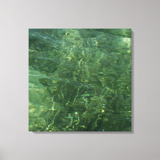Lienzo Agua sobre la hierba marina II (azul y verde) Foto