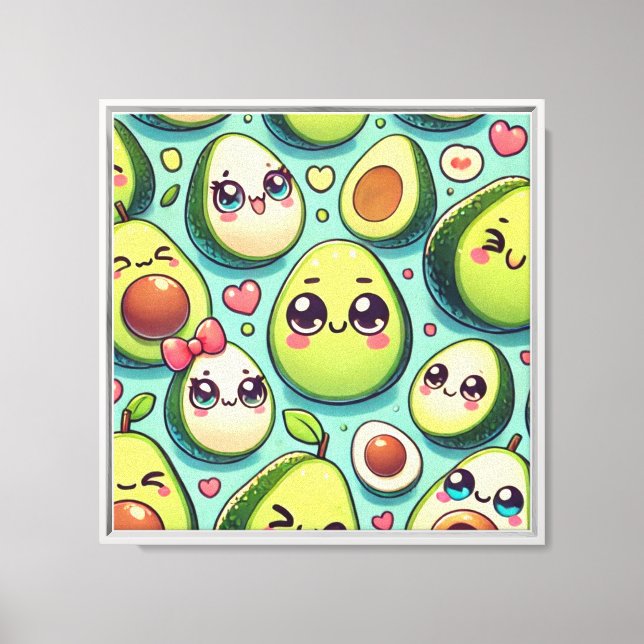 Lienzo Aguacates Adorables (Anverso)