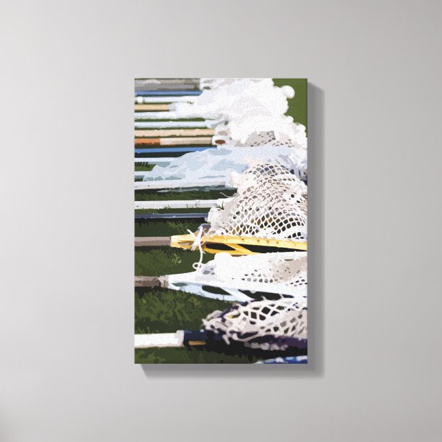 Lienzo Aguas Lacrosse Sticks (Anverso)