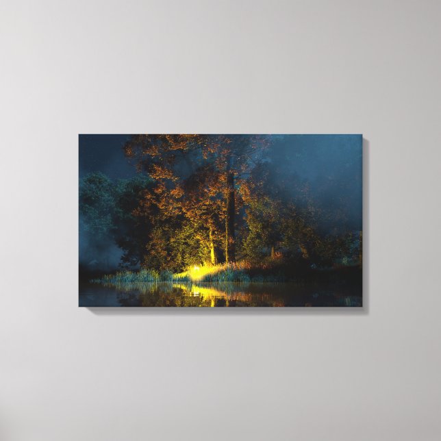 Lienzo Aguas residuales (otoño/noche) (Anverso)