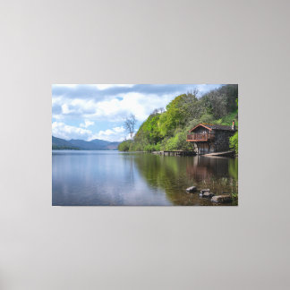 Lienzo Aguas tranquilas: La casa de barcos Cumbria