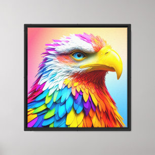 Lienzo Águila calva de color arcoiris 65456