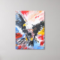 Águila Calva en Vuelo Neo-Expresionista
