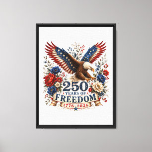 Lienzo Águila de 250 años de libertad Aniversario 250 Est