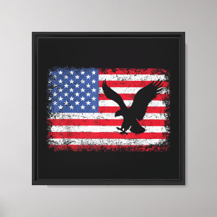 Lienzo Águila de la bandera americana EE. UU.