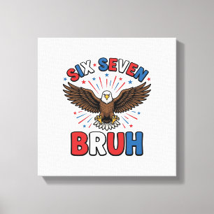 Lienzo Águila Patriótica Seis Siete Bruh Diseño Vectorial