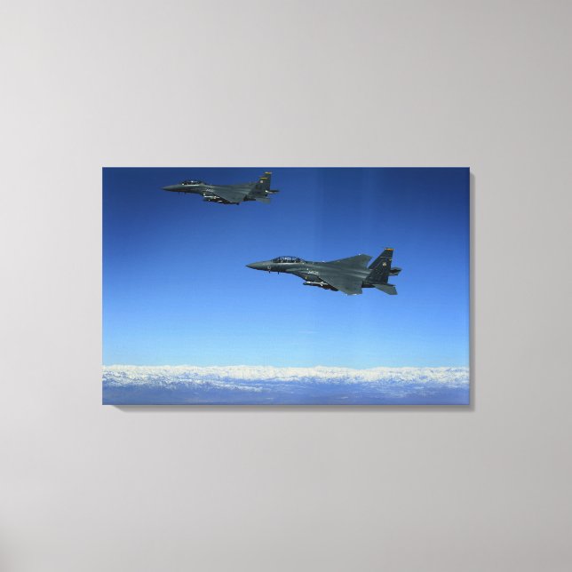 Lienzo Águilas de ataque F-15E de la Fuerza Aérea de los  (Anverso)