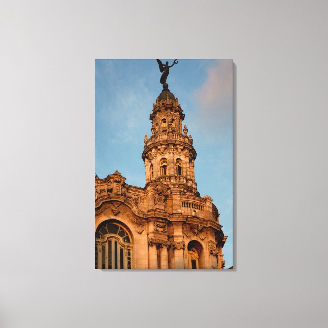 Lienzo Aguja del edificio antiguo, La Habana, Cuba (Anverso)