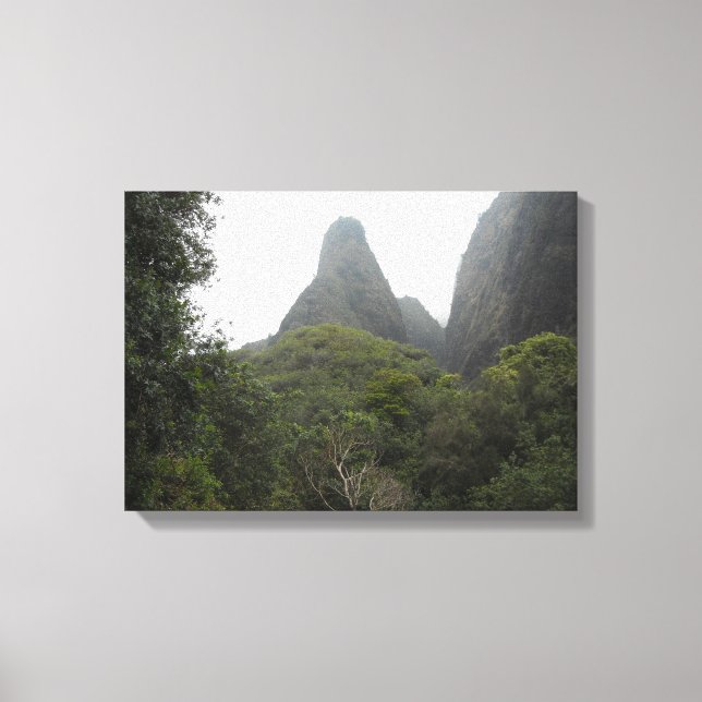 Lienzo Agujas Iao en Maui, Hawái (Anverso)