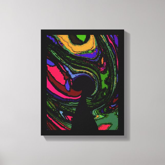 Lienzo Agujero clave psicodélico ~ 24x18 / 0,75" Grueso (Anverso)