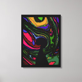 Lienzo Agujero clave psicodélico ~ 24x18.75"Cañón envuelt