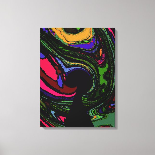 Lienzo Agujero clave psicodélico ~ 24x18.75"Cañón envuelt (Anverso)