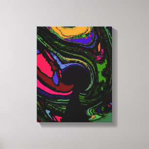 Lienzo Agujero clave psicodélico ~ 24x18 / .75" Grueso