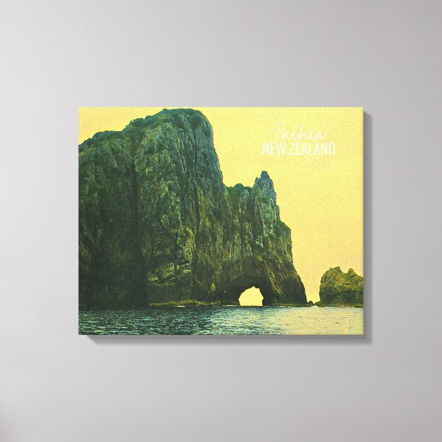 Lienzo Agujero de Nueva Zelanda en la roca (Anverso)