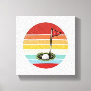 Lienzo Agujero de pelota de golf vintage