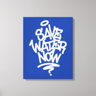 Lienzo Ahorre agua ahora