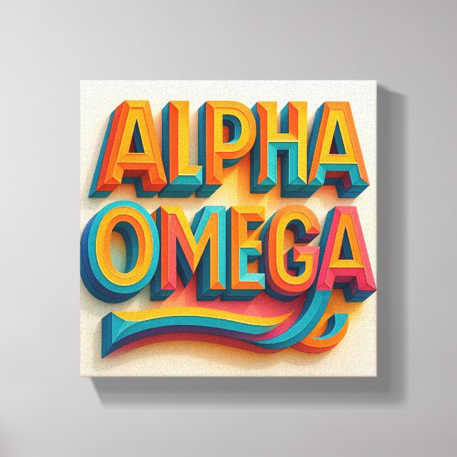 Lienzo Ai Design Alpha & Omega Canvas |Decoración mural | (Anverso)