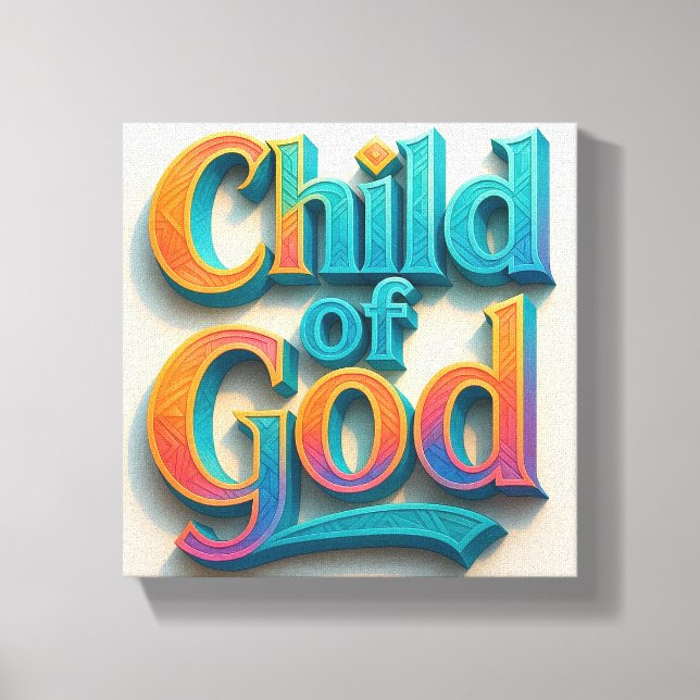 Lienzo Ai design Child of God Stretched Canvas (Anverso)