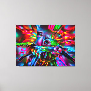 Lienzo Aichmofobia: Vivid Surreal Art