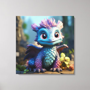 Lienzo Aiden, un dragón caprichoso