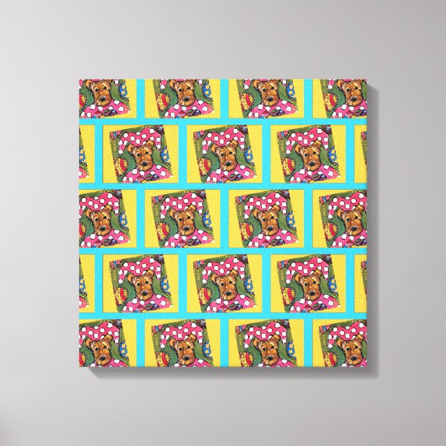 LIENZO AIREDALE TERRIER (Anverso)