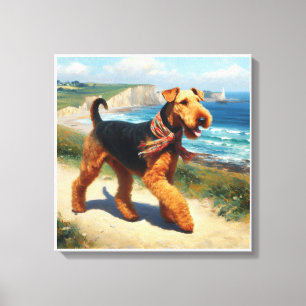Lienzo airedale terrier