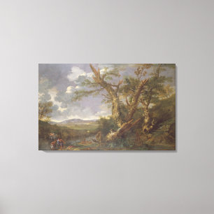 Lienzo Ajardine con el bautismo en la Jordania (aceite en