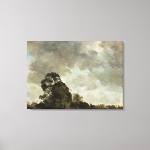 Lienzo Ajardine en las nubes de Hampstead, del árbol y de