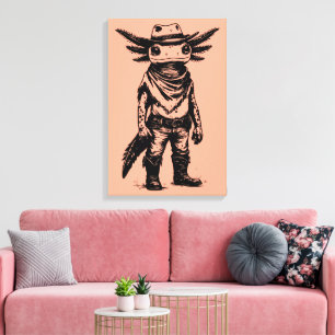 Lienzo ajolote vaquero