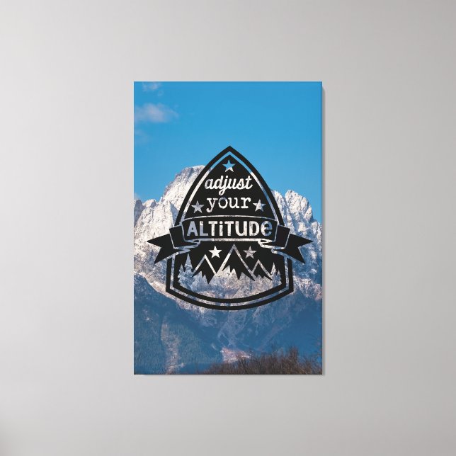 Lienzo Ajustar la altitud (Anverso)