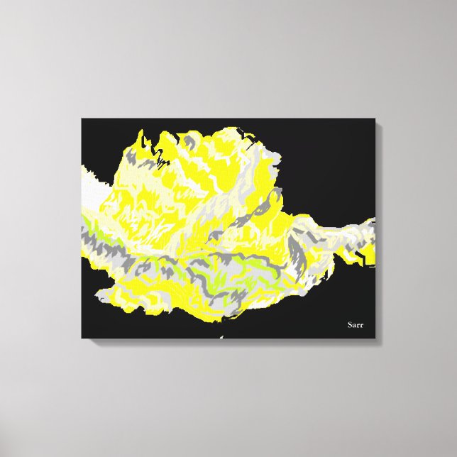 Lienzo Ajuste de lienzo/ Rosa amarillo (Anverso)