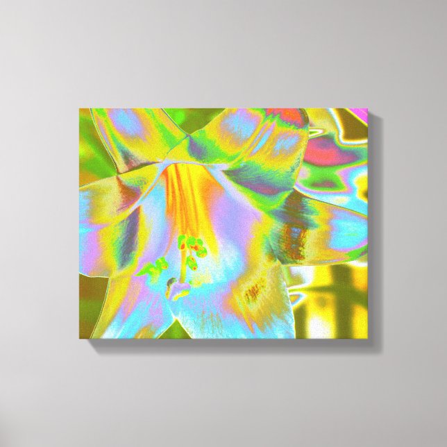 Lienzo Ajuste de lirio mejorado digitalmente (Anverso)