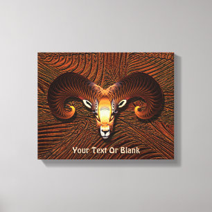 Lienzo Akedah - Cabeza de Fractal Ram