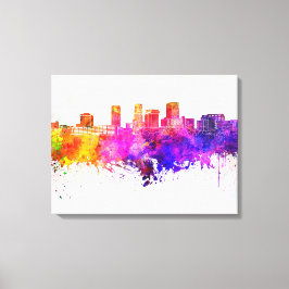 Lienzo Akron skyline in watercolor background