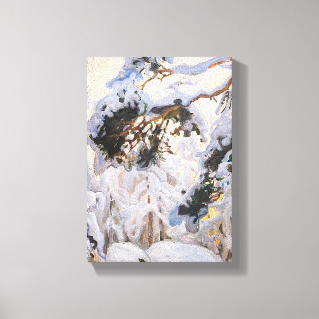 Lienzo Akseli Gallen-Kallela - Bosque en invierno (Anverso)